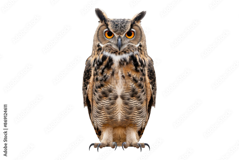 Fototapeta premium Eagle owl isolated on transparent background