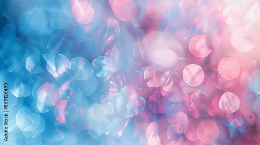 A captivating wide-angle photo featuring a dreamy banner of light blue and pale pink bokeh, creating an ethereal and abstract background A captivating wide-angle photo featuring a dreamy banner of light blue and pale pink bokeh, creating an ethereal and abstract background
