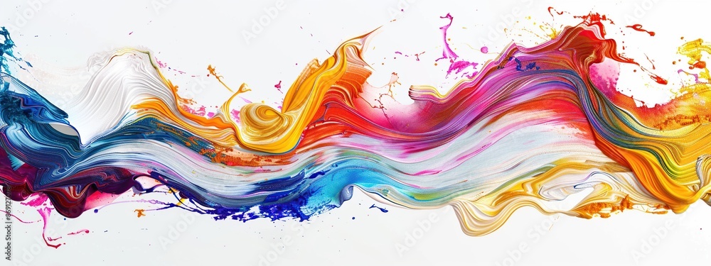 Vibrant Abstract Painting with Swirling Colors Vibrant Abstract Painting with Swirling Colors