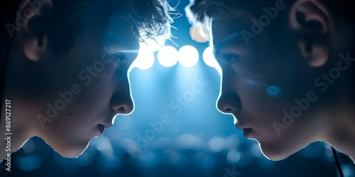 A young gamer faces off against a fierce virtual opponent in esports. Concept Esports, Video Games, Young Gamer, Virtual Opponent, Intense Competition