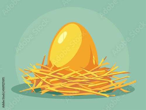 Golden Nest Egg: A Symbol of Financial Security and Retirement Planning