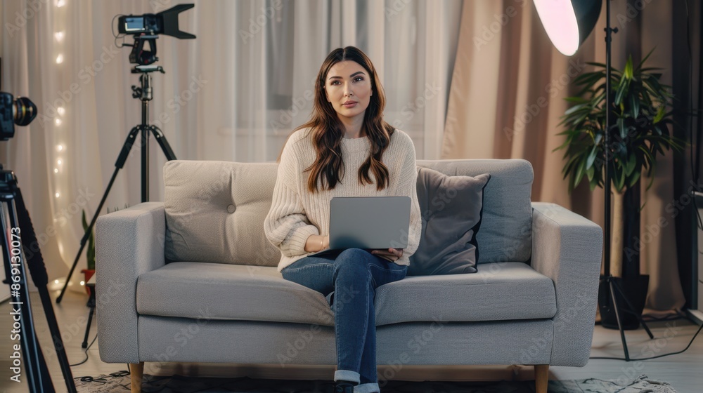 The woman with the laptop