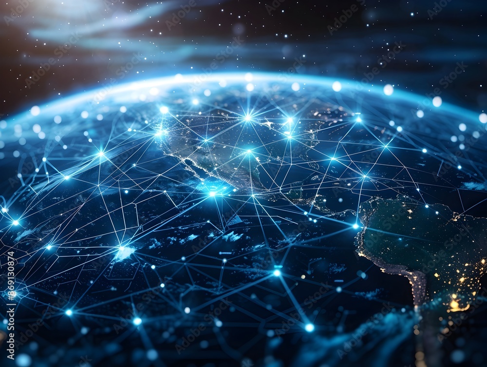 Digital Global Network and Connectivity on Earth with Cyber Technology and Data Exchange Digital Global Network and Connectivity on Earth with Cyber Technology and Data Exchange