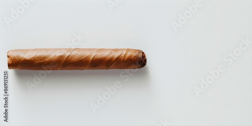 Cigar isolated on a white background Capturing the essence. Concept Smoke Art, Luxury Lifestyle, Elegant Still Life photo