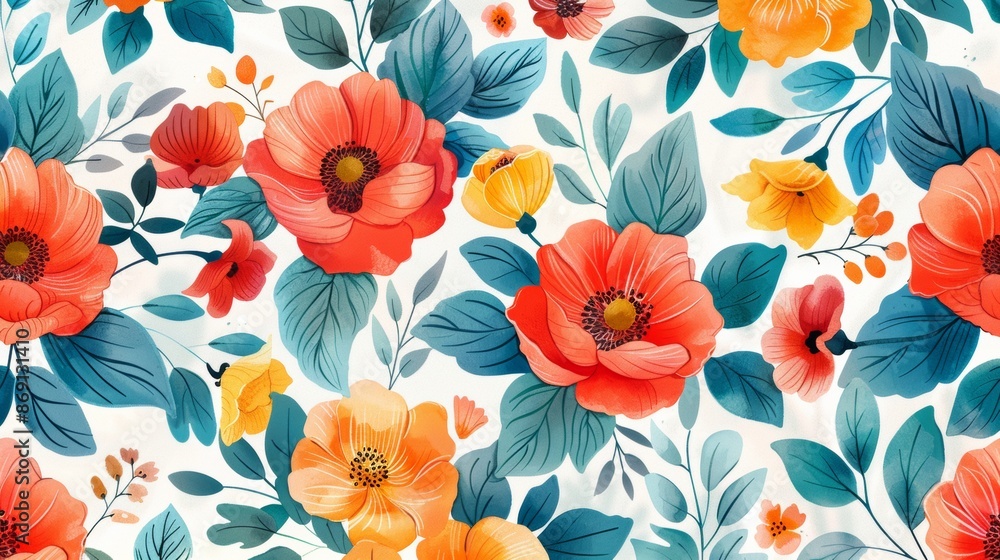 Floral Line Pattern Floral Line Pattern