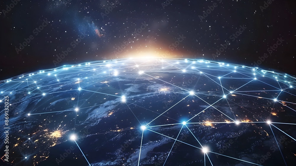 Glowing Digital Globe Representing Global Network and Cyber Connectivity Glowing Digital Globe Representing Global Network and Cyber Connectivity