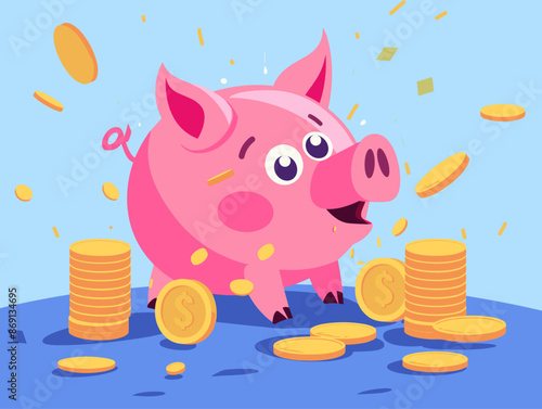 Piggy Bank: Illustrative Accumulation of Savings