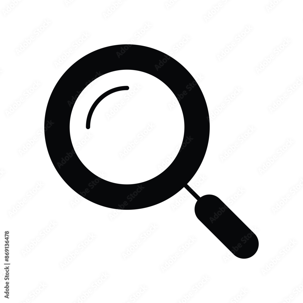 magnifying class icon with white background vector stock illustration magnifying class icon with white background vector stock illustration