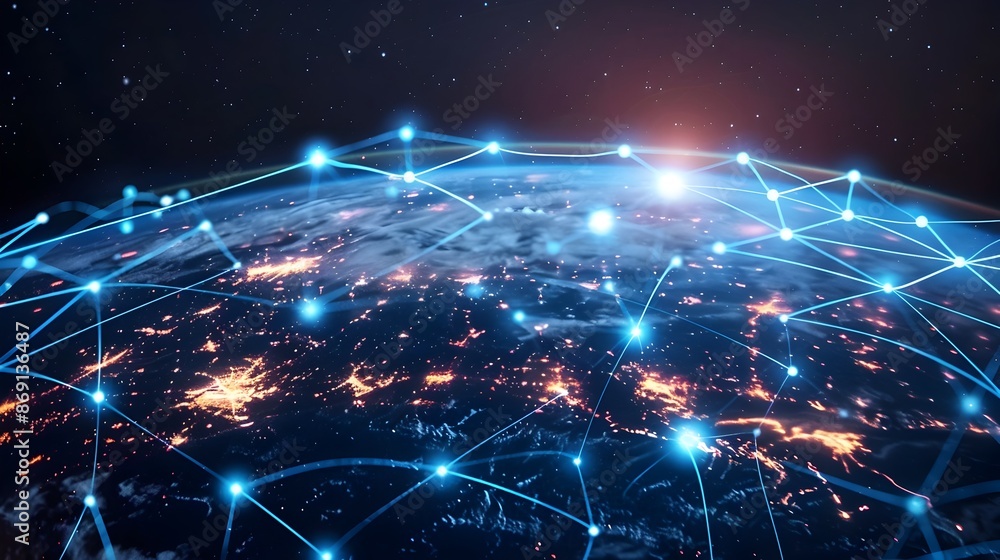 Digital Interconnected World Globe with High Speed Cyber Data Exchanges and Global Network Digital Interconnected World Globe with High Speed Cyber Data Exchanges and Global Network