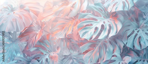 Seamless floral pattern with bright and colorful tropical leaves. Perfect for wallpaper, textiles,