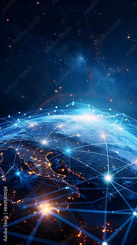 Digital Global Network and Connectivity Concept with Cyber Technology and Data Exchange Digital Global Network and Connectivity Concept with Cyber Technology and Data Exchange