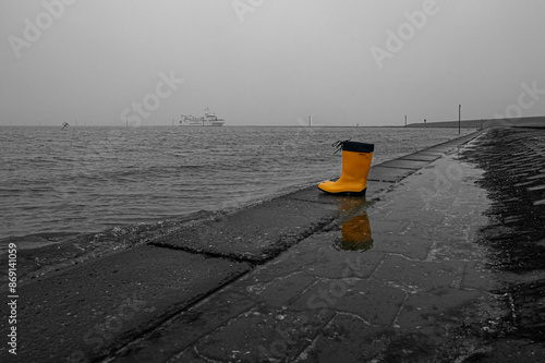 Wallpaper Mural Gummistiefel am Meer Torontodigital.ca