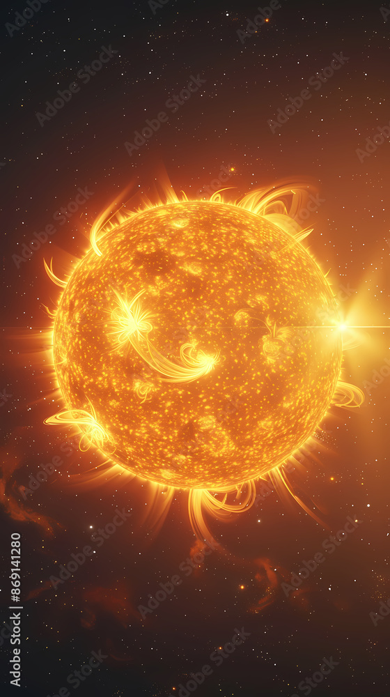 Glowing solar flare Glowing solar flare