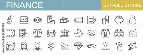 金融に関するアイコンセット