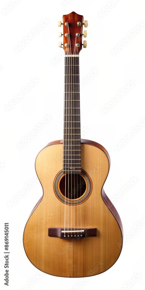 Fototapeta premium acoustic guitar isolated on white