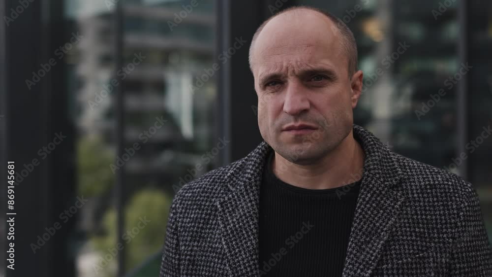 Detailed depiction of a sophisticated businessman in a contemporary city setting Detailed depiction of a sophisticated businessman in a contemporary city setting