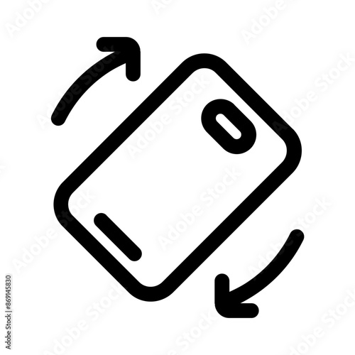 phone rotate icon with line style, perfect for user interface projects
 photo