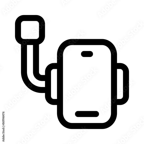 phone holder icon with line style, perfect for user interface projects
