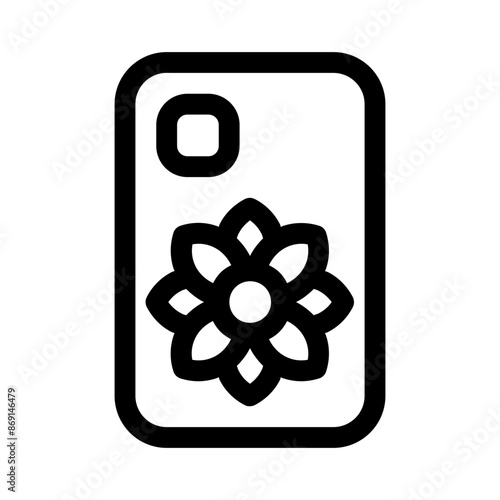 phone case icon with line style, perfect for user interface projects
 photo