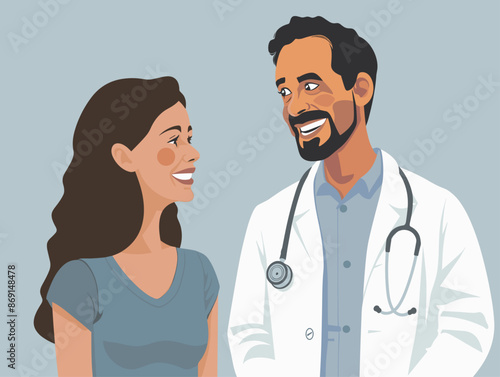 Doctor with Stethoscope Exuding Empathy and Reassurance: A Healing Presence for Patients