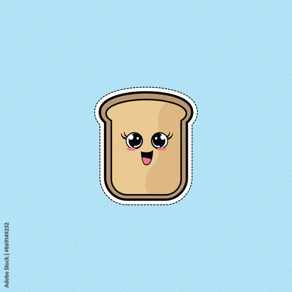 Fototapeta premium bread cute icon design