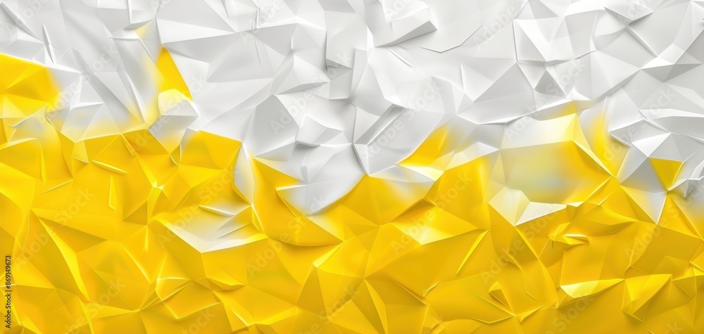 White and yellow geometric pattern, sharp and sleek, glossy texture, ideal for modern luxury backgrounds, Modern, Pure white and yellow, Digital White and yellow geometric pattern, sharp and sleek, glossy texture, ideal for modern luxury backgrounds, Modern, Pure white and yellow, Digital