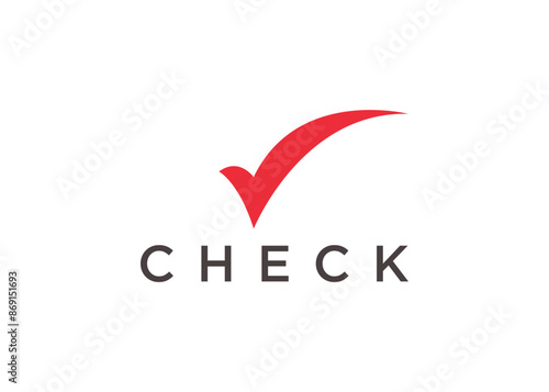 Minimal and professional check mark  logo design template. Tick mark