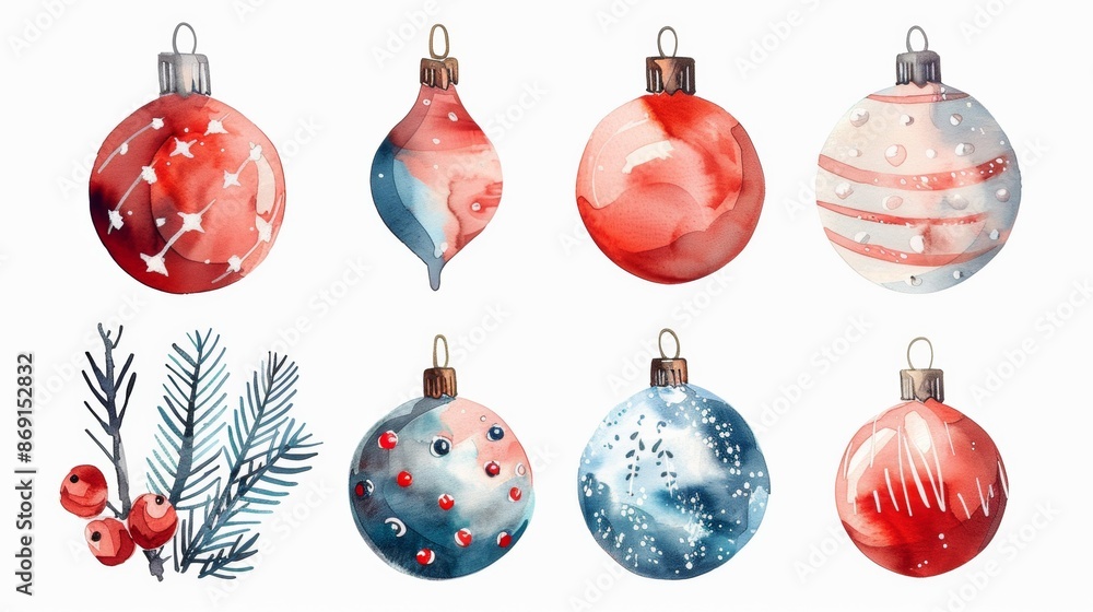 Christmas toys in watercolor style
Christmas toys in watercolor style