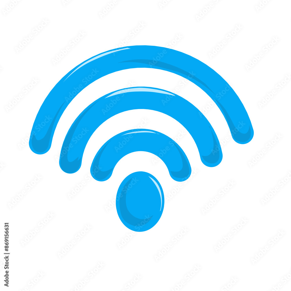 wireless network icon,flat illustration of blue WiFi network icon, internet network vector wireless network icon,flat illustration of blue WiFi network icon, internet network vector