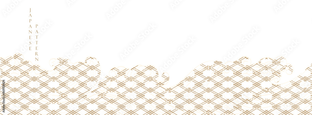 Geometric pattern with abstract art line background. Abstract art landscape background with white and brown hand drawn line wave banner design and wallpaper in vintage style.	