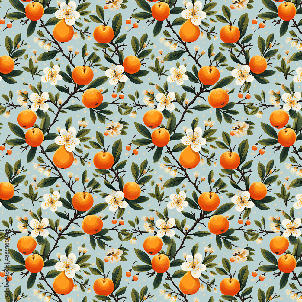 Illustration of an apricot as a pattern. Created with generative AI Illustration of an apricot as a pattern. Created with generative AI