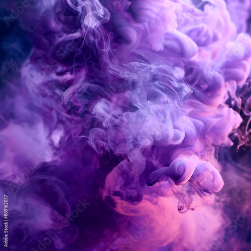 Background, clouds of purple smoke, ai generative 