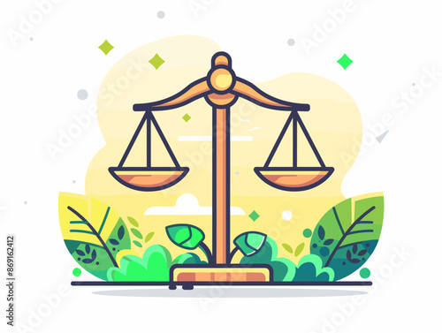 Victory's Verdict: A Decisive Triumph Illustrated in Vibrant Flat-Style Animation