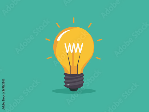 Brilliantly Lit Aha Moment: A Radiant Bulb Captures Innovation's Spark