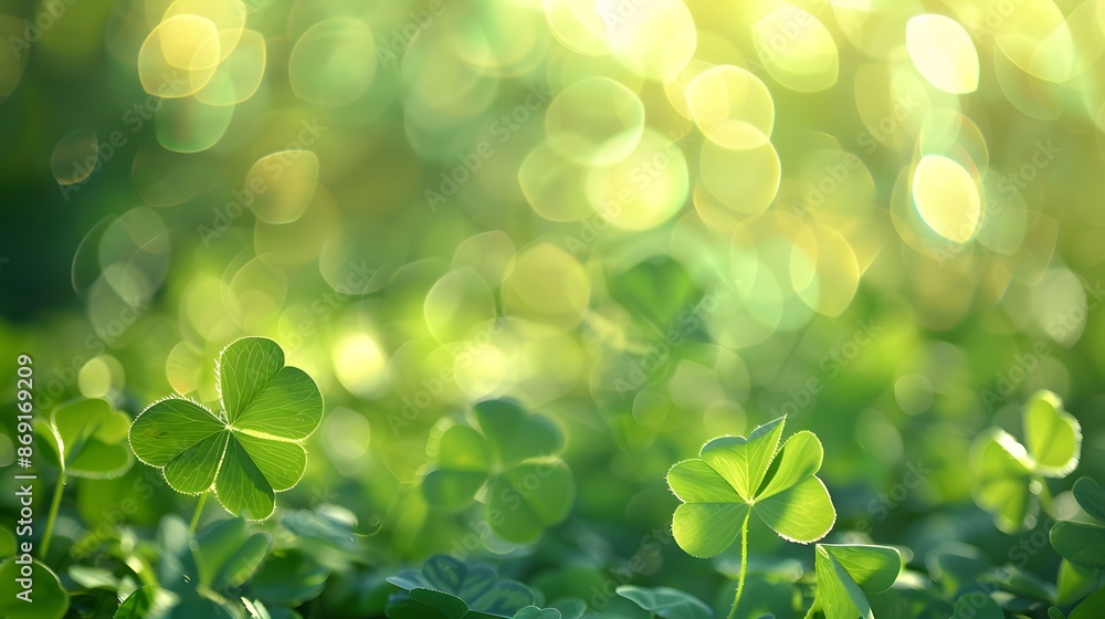 clover with bokeh background clover with bokeh background