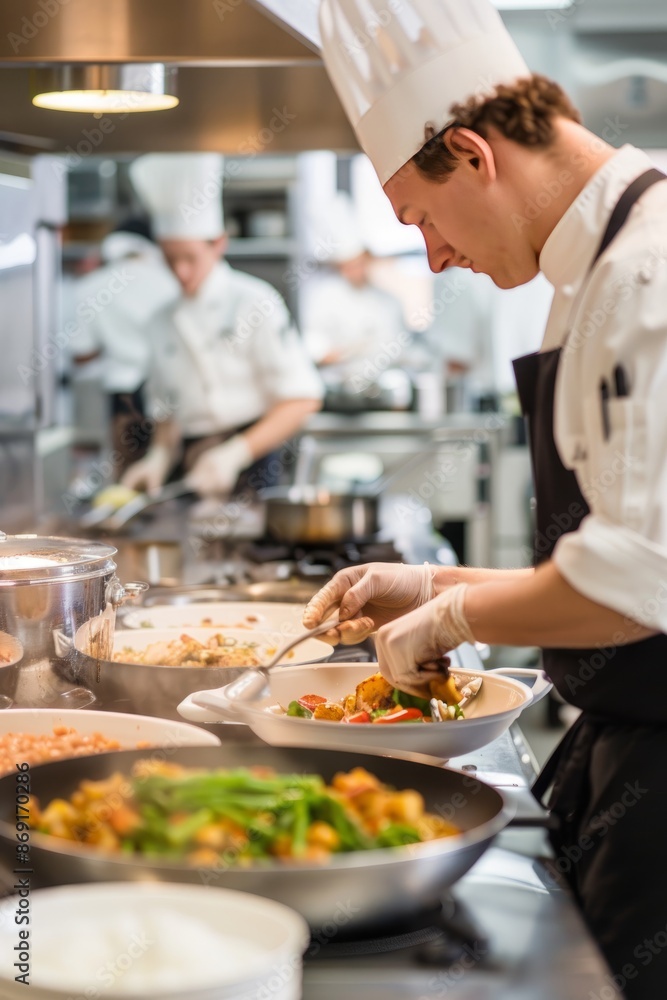 Professional Photography of Chef Meal Preparation, highlighting the chef's careful planning and preparation of meals tailore, Generative AI Professional Photography of Chef Meal Preparation, highlighting the chef's careful planning and preparation of meals tailore, Generative AI