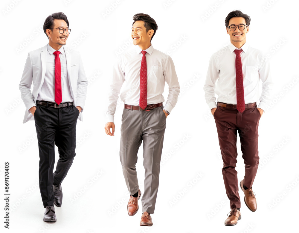 Three Businessmen in Different Colored Pants.. Three Businessmen in Different Colored Pants..