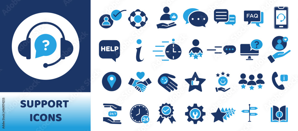 Comprehensive Customer Service and Support Icon Set - Solid, and Flat Icons for Satisfaction, Assistance, Feedback, Technical Support, Live Chat, Helpdesk, and Quick Response Comprehensive Customer Service and Support Icon Set - Solid, and Flat Icons for Satisfaction, Assistance, Feedback, Technical Support, Live Chat, Helpdesk, and Quick Response