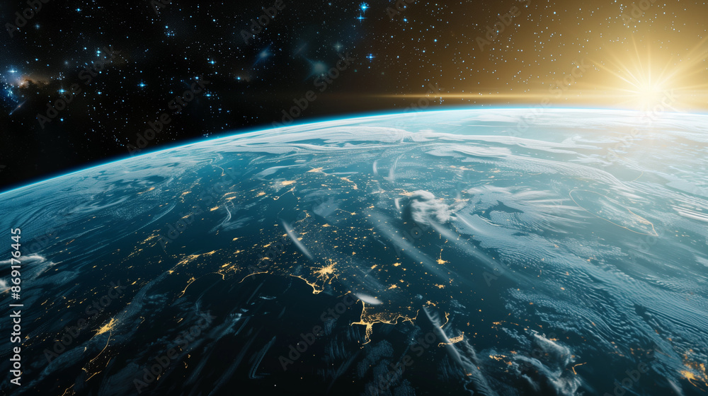 Obraz premium Beautiful Earth in space