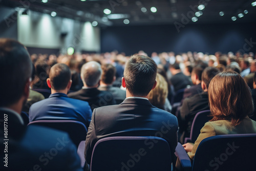 Wallpaper Mural Generative AI composition image Exited motivational speaker on stage Diversity Success Leadership concept performance Torontodigital.ca