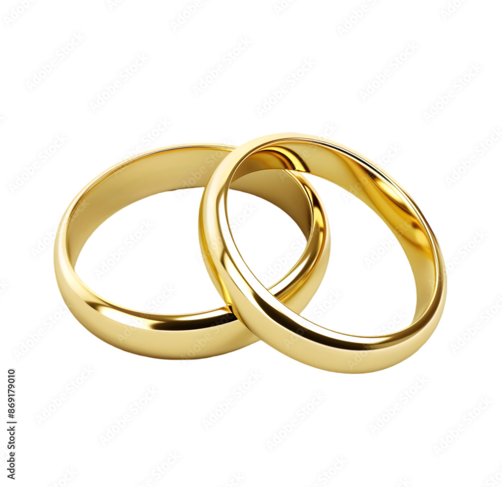 Golden wedding rings, Isolated on Transparent background. Golden wedding rings, Isolated on Transparent background.