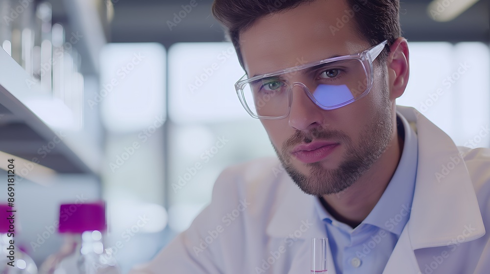 Male Scientist in Laboratory Male Scientist in Laboratory