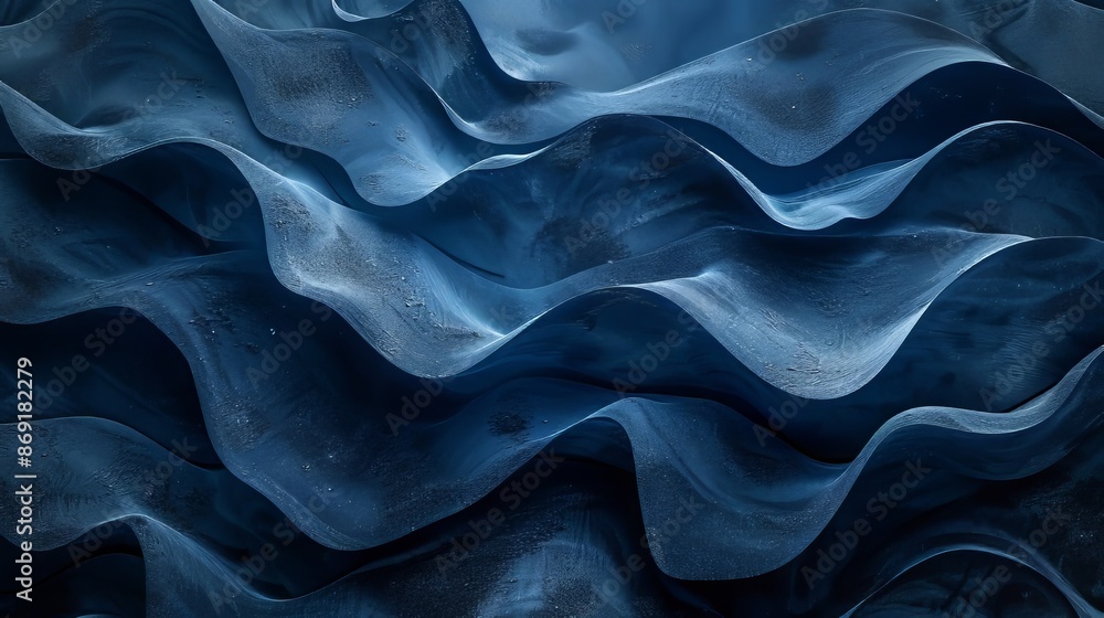 Obraz premium Dark Blue Wave Lines