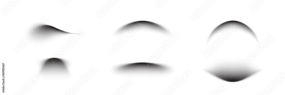 Realistic shadows of different shapes vector set. Collection of shadow ...