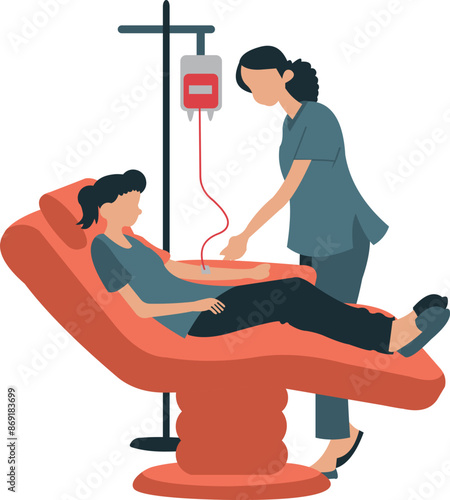 Wallpaper Mural People Donating Blood Illustration Torontodigital.ca