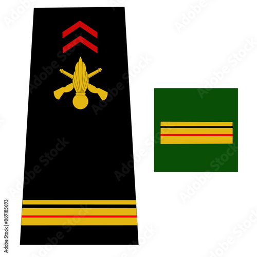 Galon de l'armée de terre française: Sous-officier supérieur. Major
