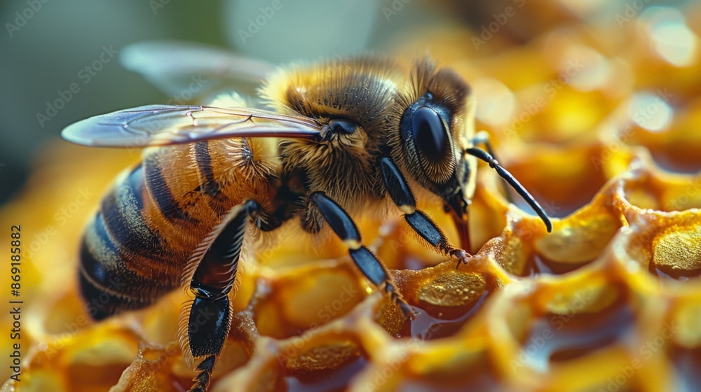 Bee macro photo