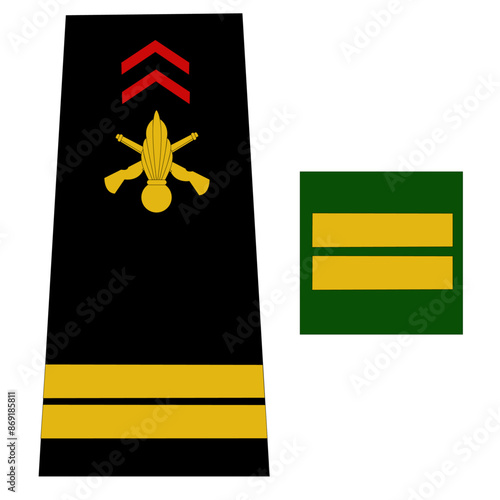 Galon de l'armée de terre française: Officier. Lieutenant