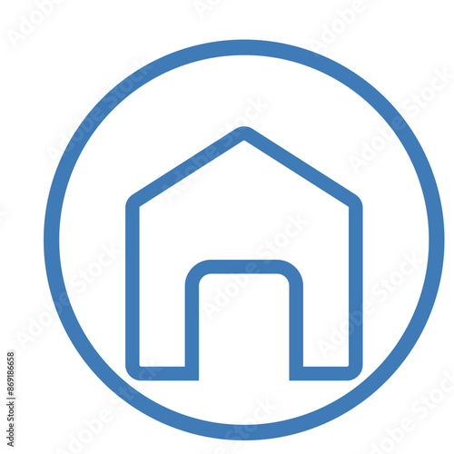 Outline in Circle Address Icon