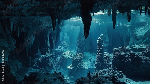 Submerged Cave Formations